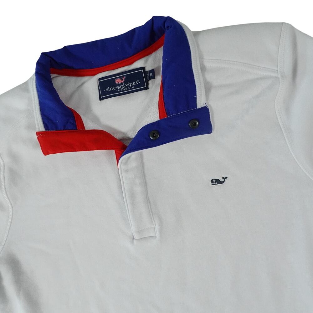 Vineyards Vines Performance American Flag USA Button Up Pullover Men's Medium